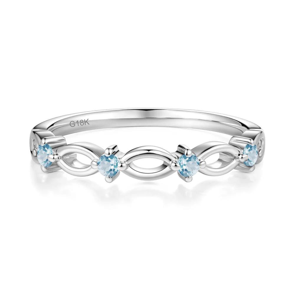 Marquise Swiss Blue Topaz Stackable Ring - Image 9