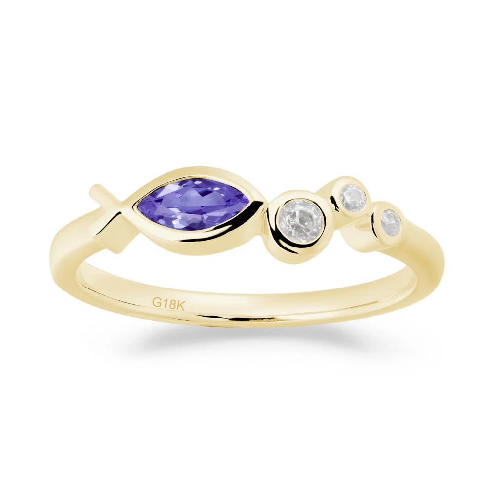 Marquise Tanzanite Ichthys Ring - Image 4