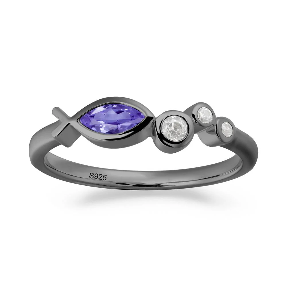 Marquise Tanzanite Ichthys Ring - Image 9