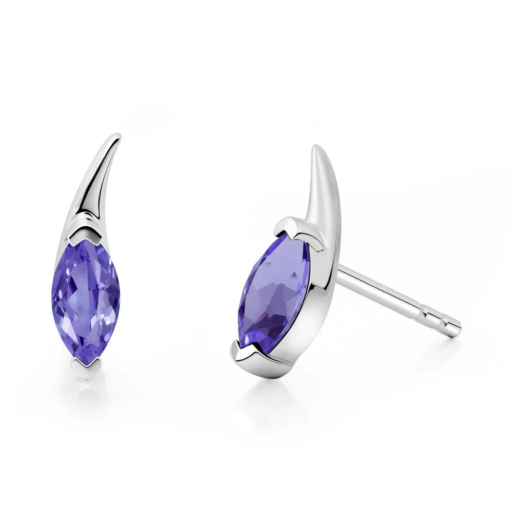 Marquise Tanzanite Stud Earrings - Image 5