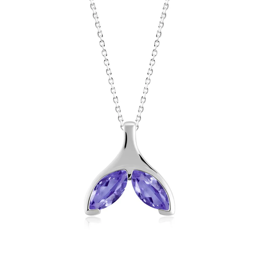 Marquise Tanzanite Whale Tail Pendant - Image 2
