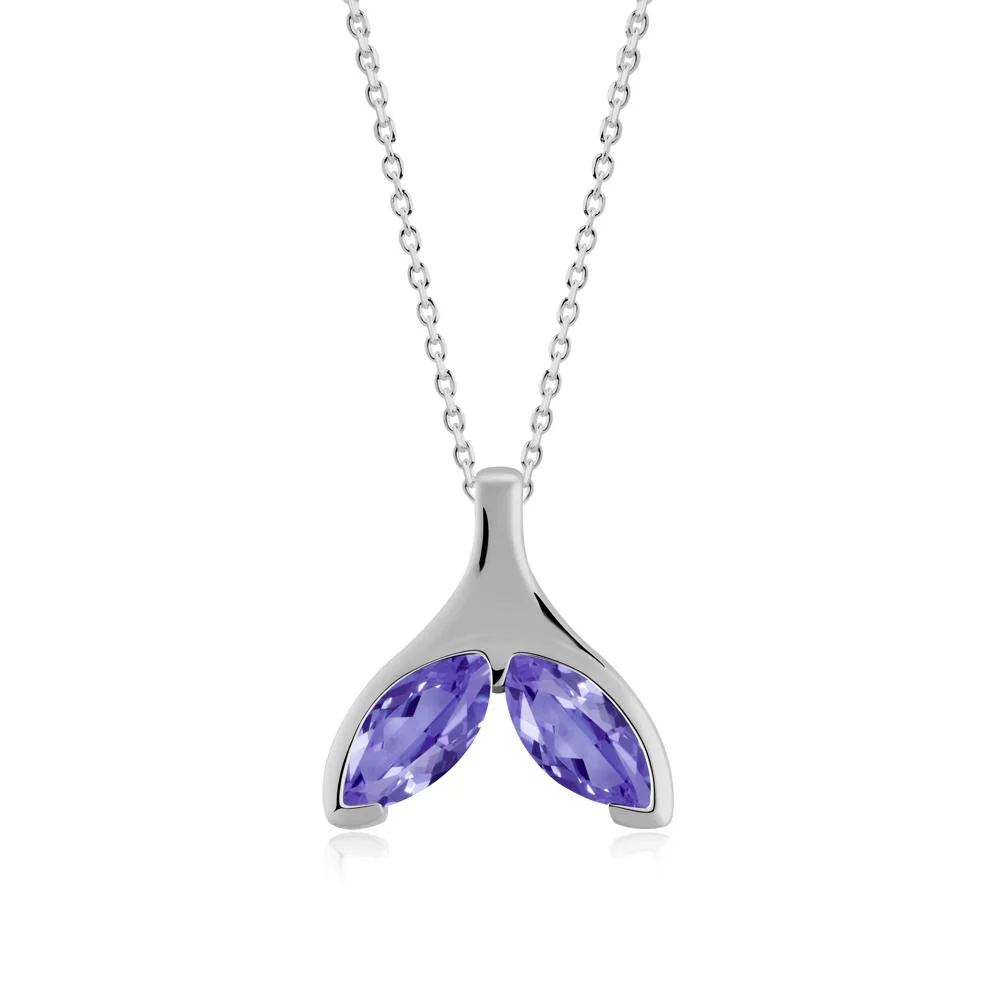 Marquise Tanzanite Whale Tail Pendant - Image 3