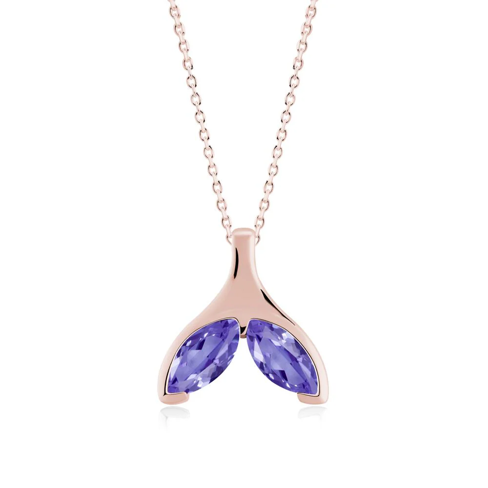 Marquise Tanzanite Whale Tail Pendant - Image 4