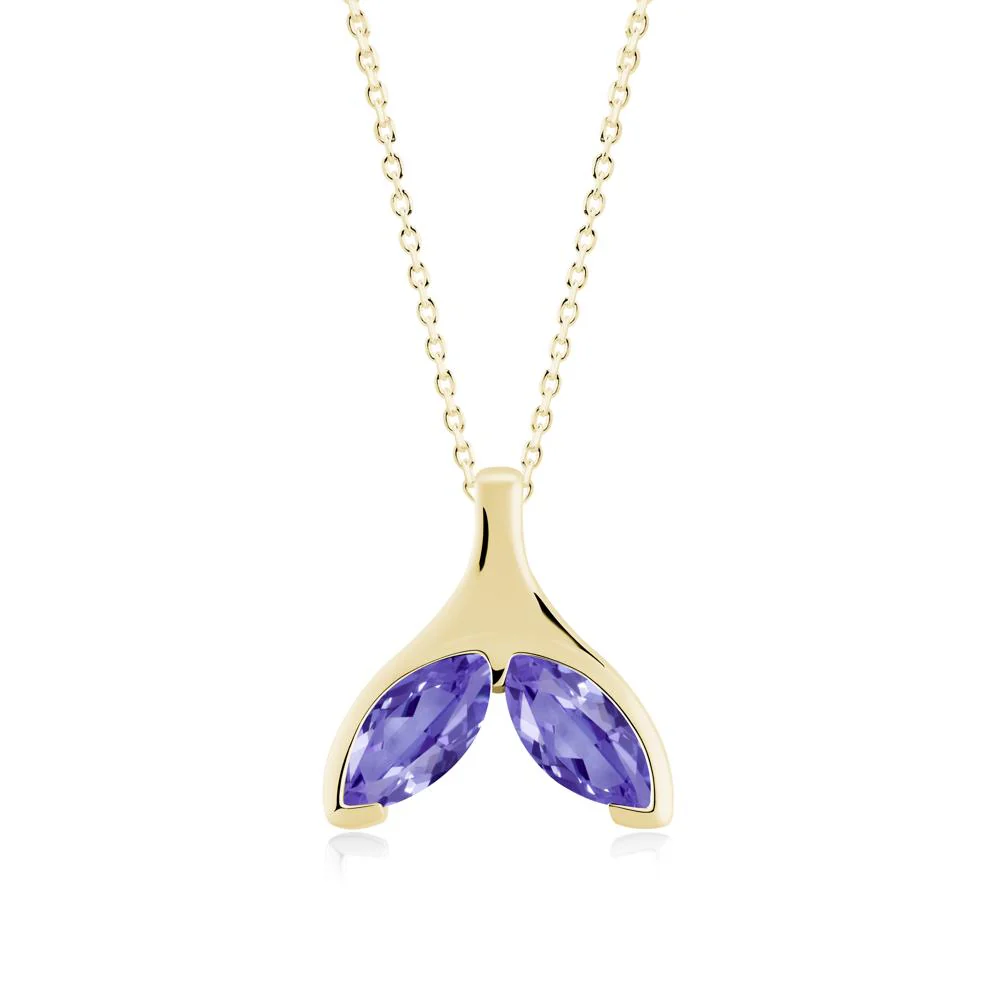 Marquise Tanzanite Whale Tail Pendant - Image 9