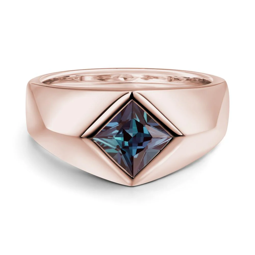 Men's Alexandrite Kite Set Ring - Image 6