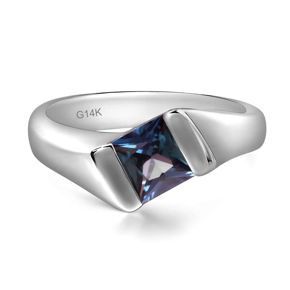 Simple Alexandrite Bypass Ring - Image 4