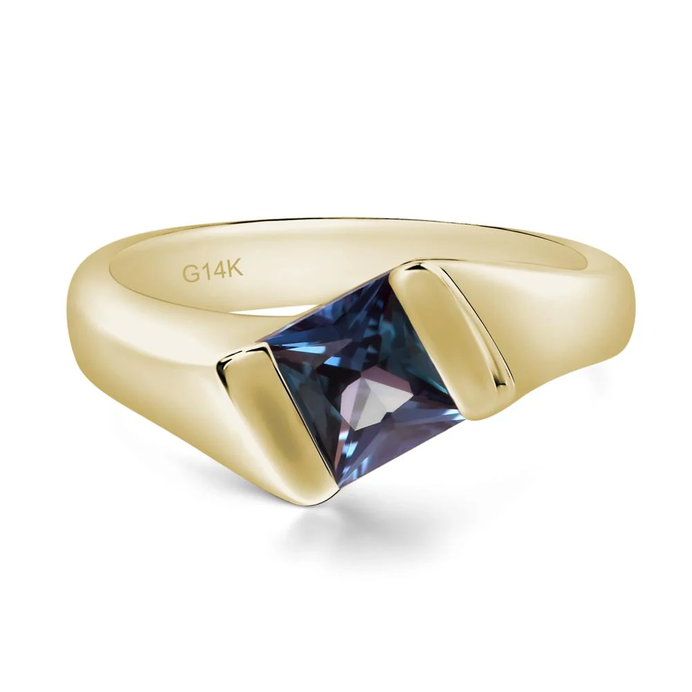 Simple Alexandrite Bypass Ring - Image 5