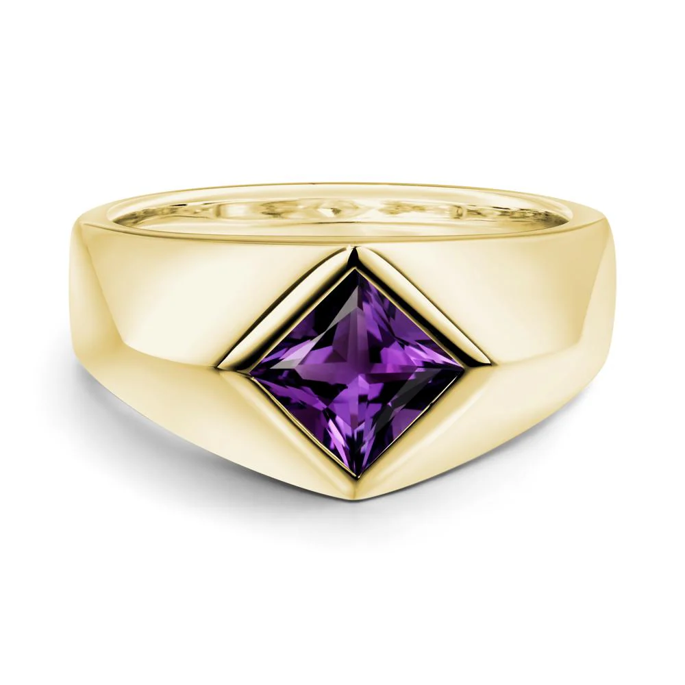 Men's Amethyst Kite Set Ring - Image 5