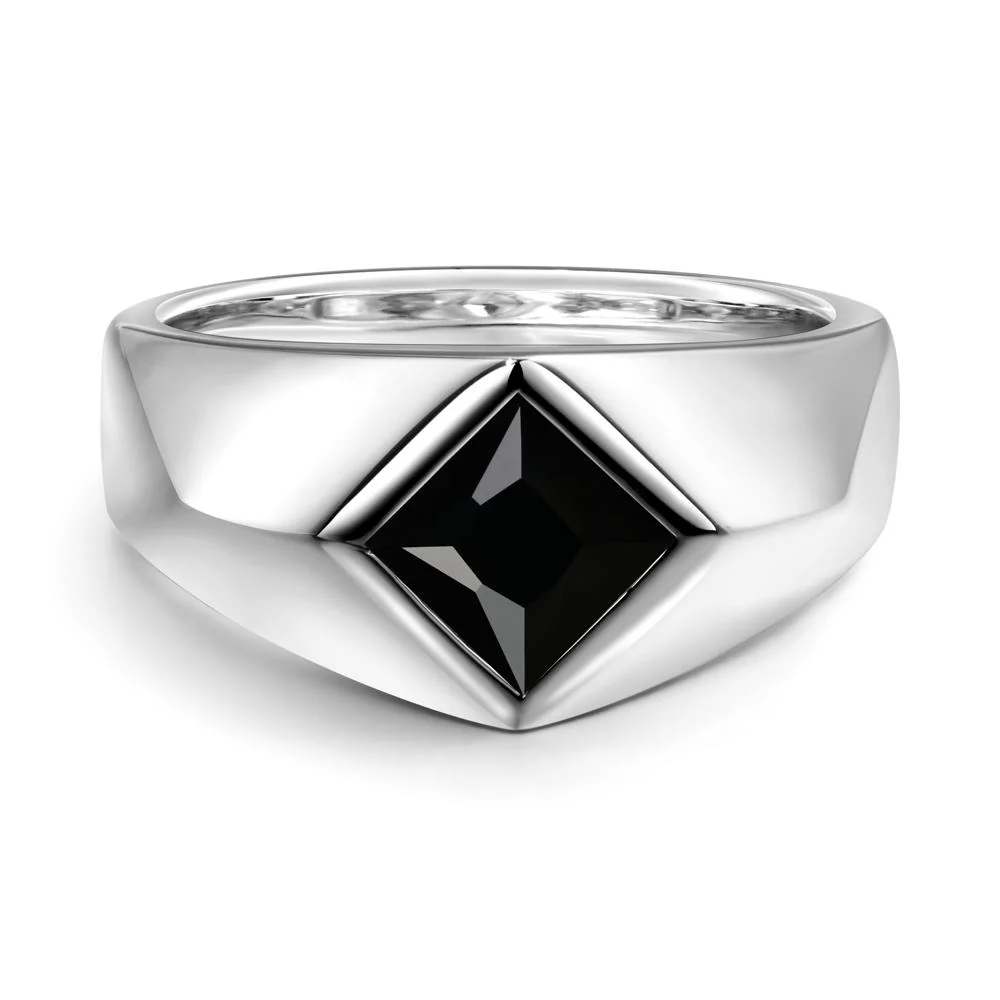 Men's Black Spinel Kite Set Ring - Image 3