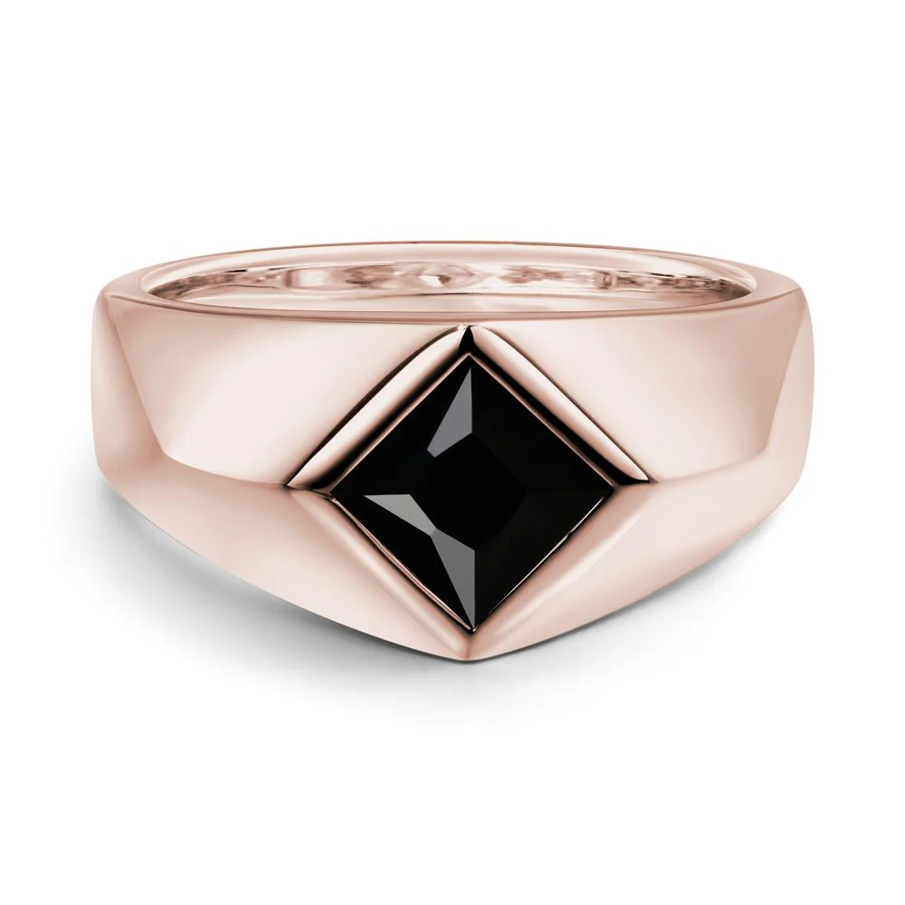 Men's Black Spinel Kite Set Ring - Image 5