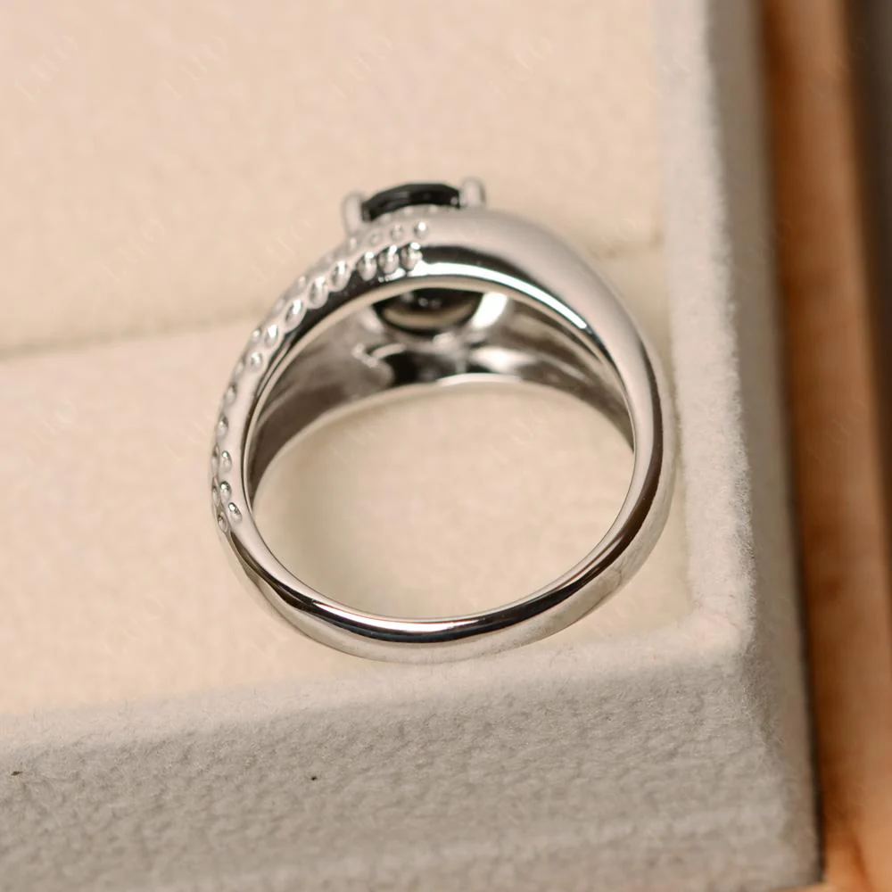 Rugged Oval Black Spinel Ring for Men - Image 11