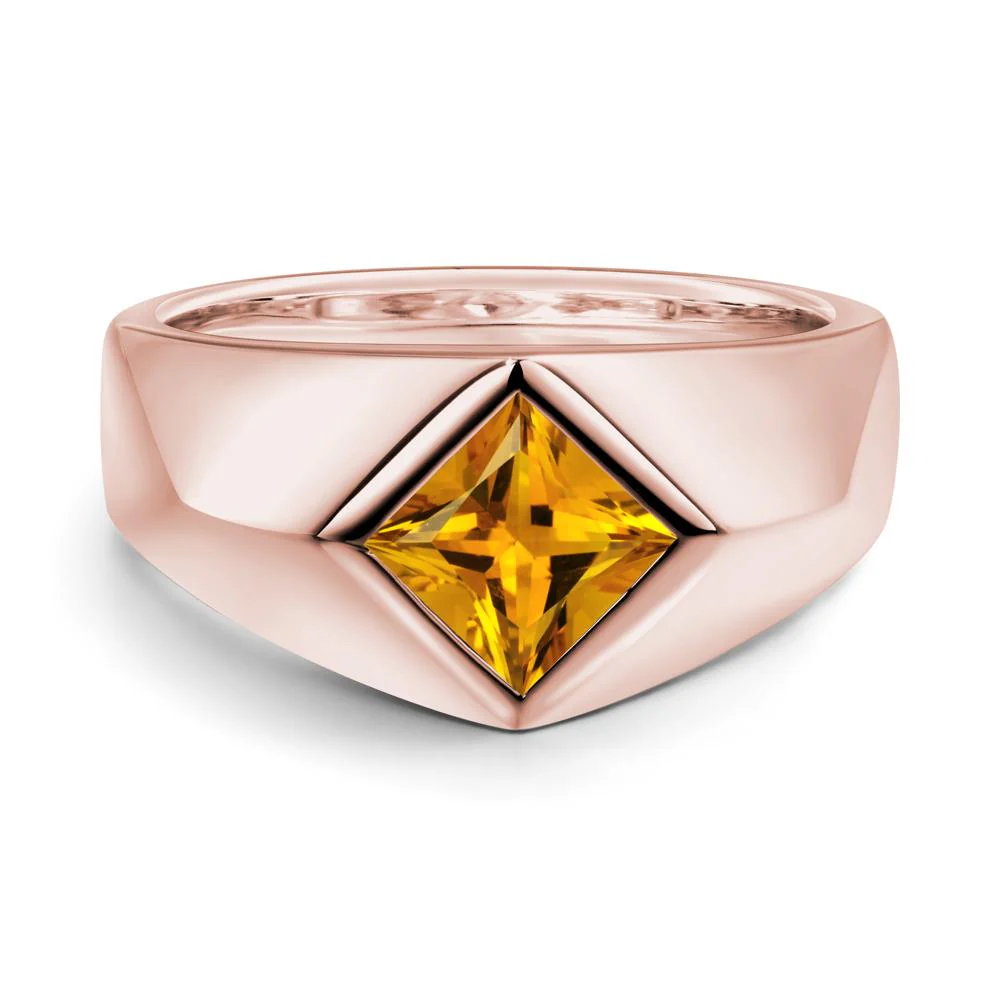 Men's Citrine Kite Set Ring - Image 3