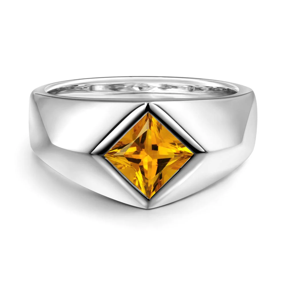Men's Citrine Kite Set Ring - Image 8