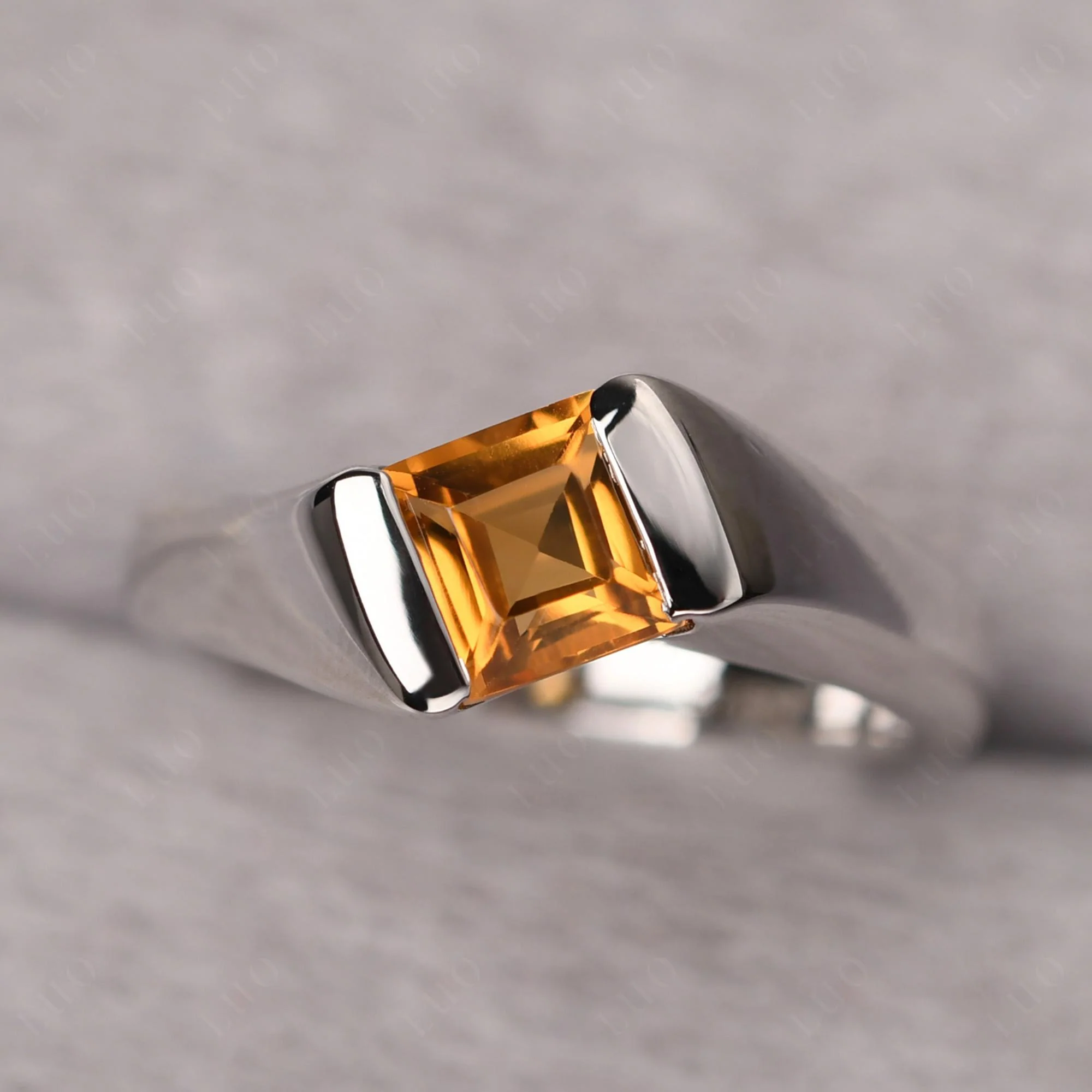 Simple Citrine Bypass Ring - Image 11