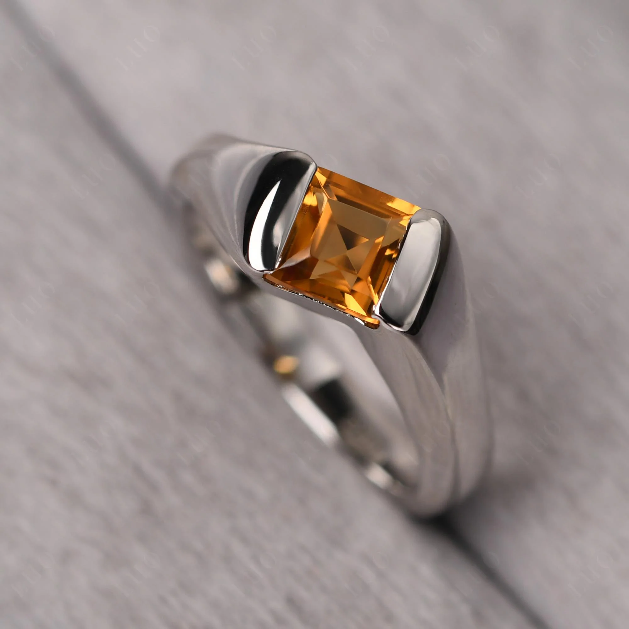 Simple Citrine Bypass Ring - Image 12