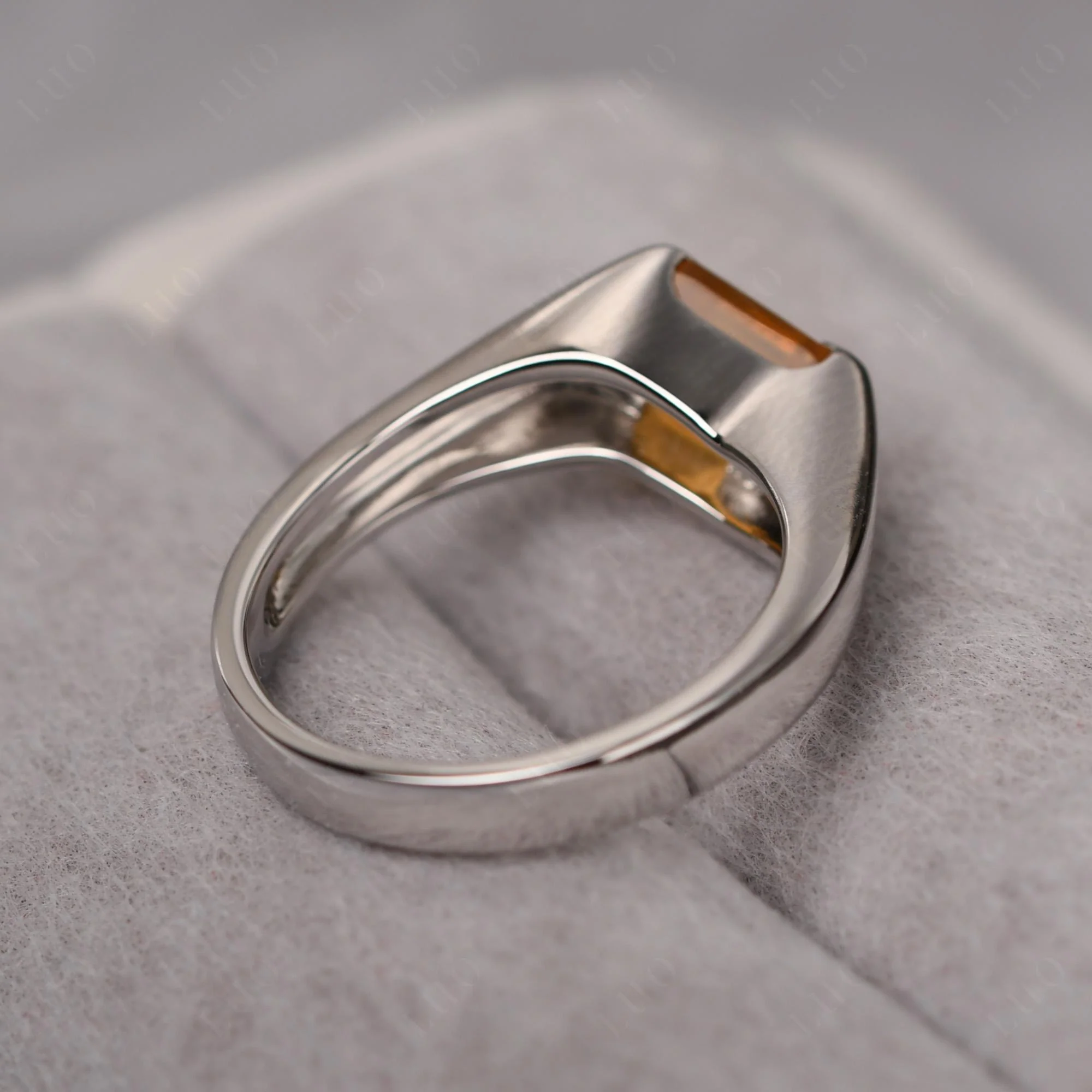 Simple Citrine Bypass Ring - Image 13