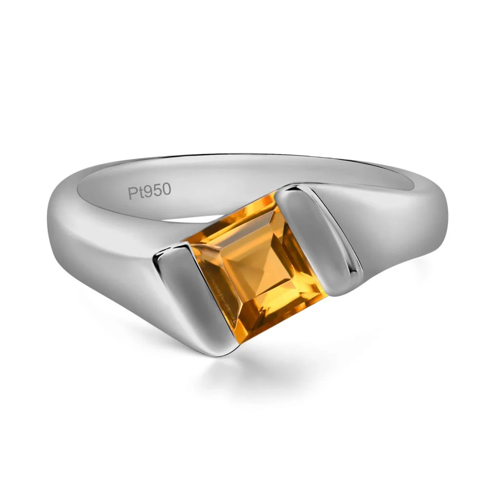 Simple Citrine Bypass Ring - Image 6