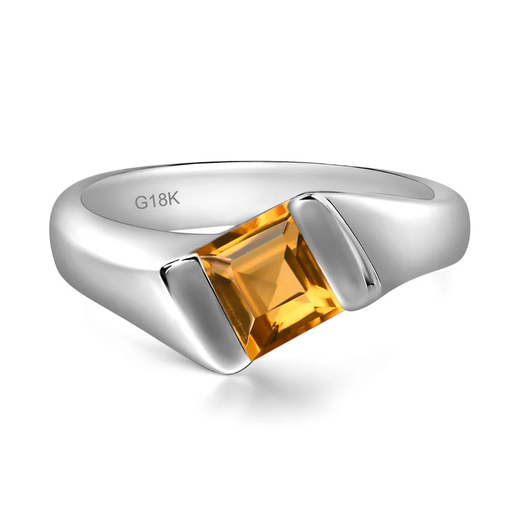 Simple Citrine Bypass Ring - Image 7