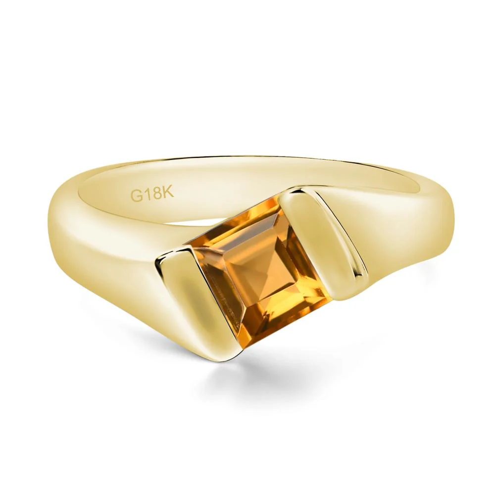 Simple Citrine Bypass Ring - Image 8