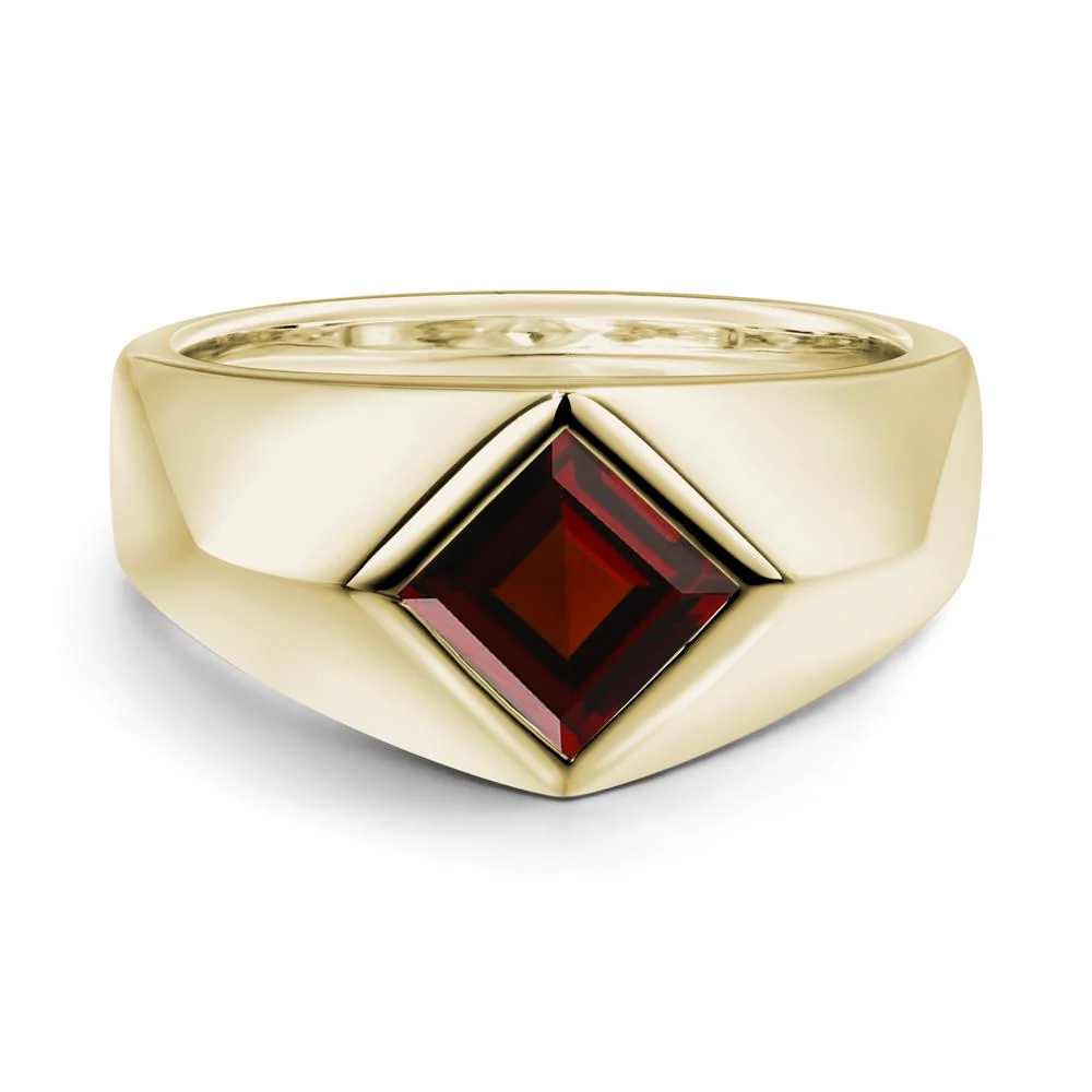 Men's Garnet Kite Set Ring - Image 6