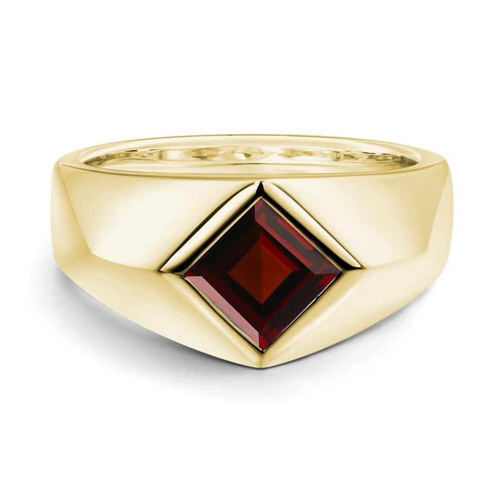 Men's Garnet Kite Set Ring - Image 8