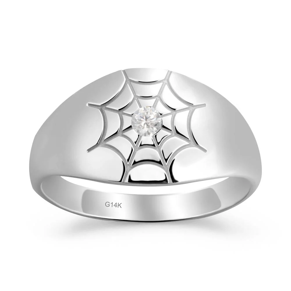 Men's Gothic Cubic Zirconia Ring with Spider Wed - Image 8