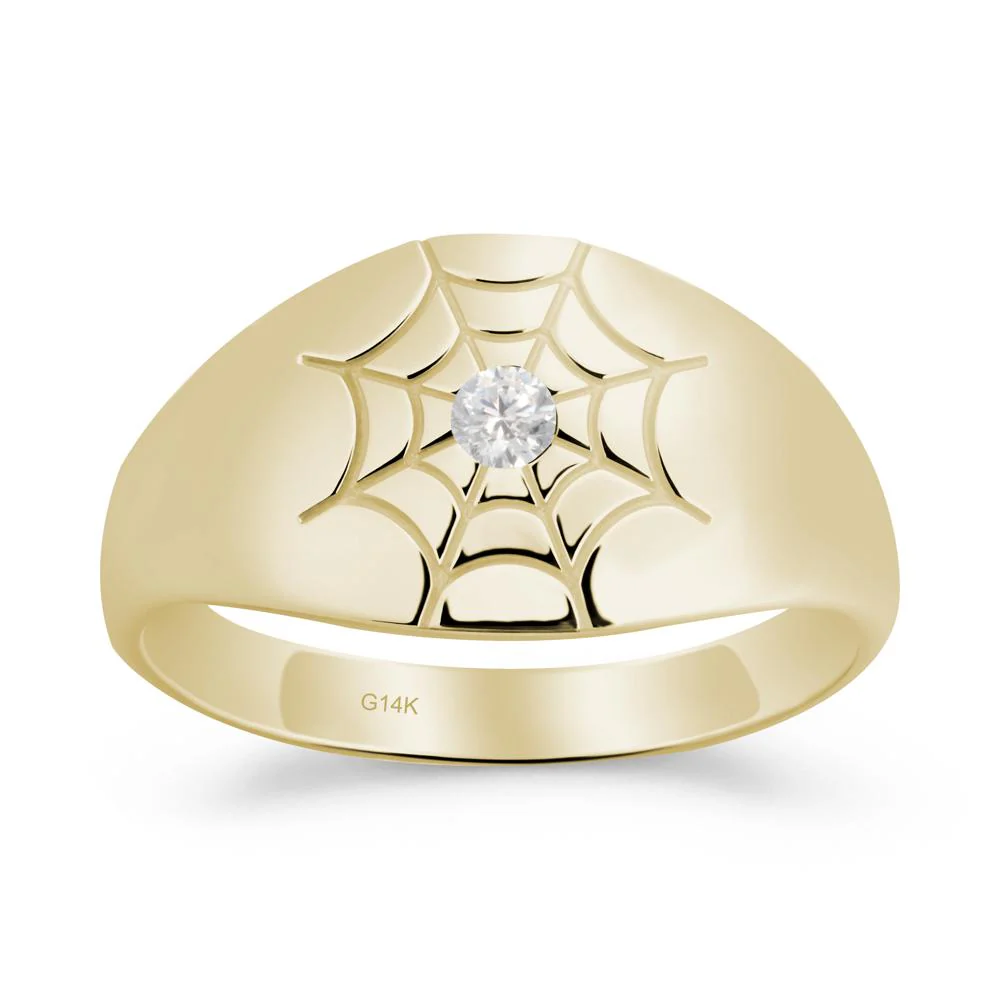 Men's Gothic Cubic Zirconia Ring with Spider Wed - Image 9