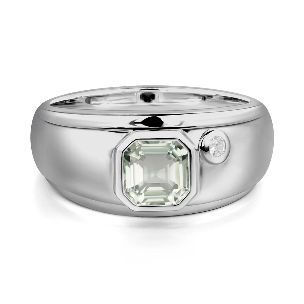 Men's Green Amethyst Ring - Image 6