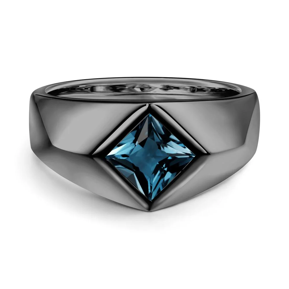 Men's London Blue Topaz Kite Set Ring