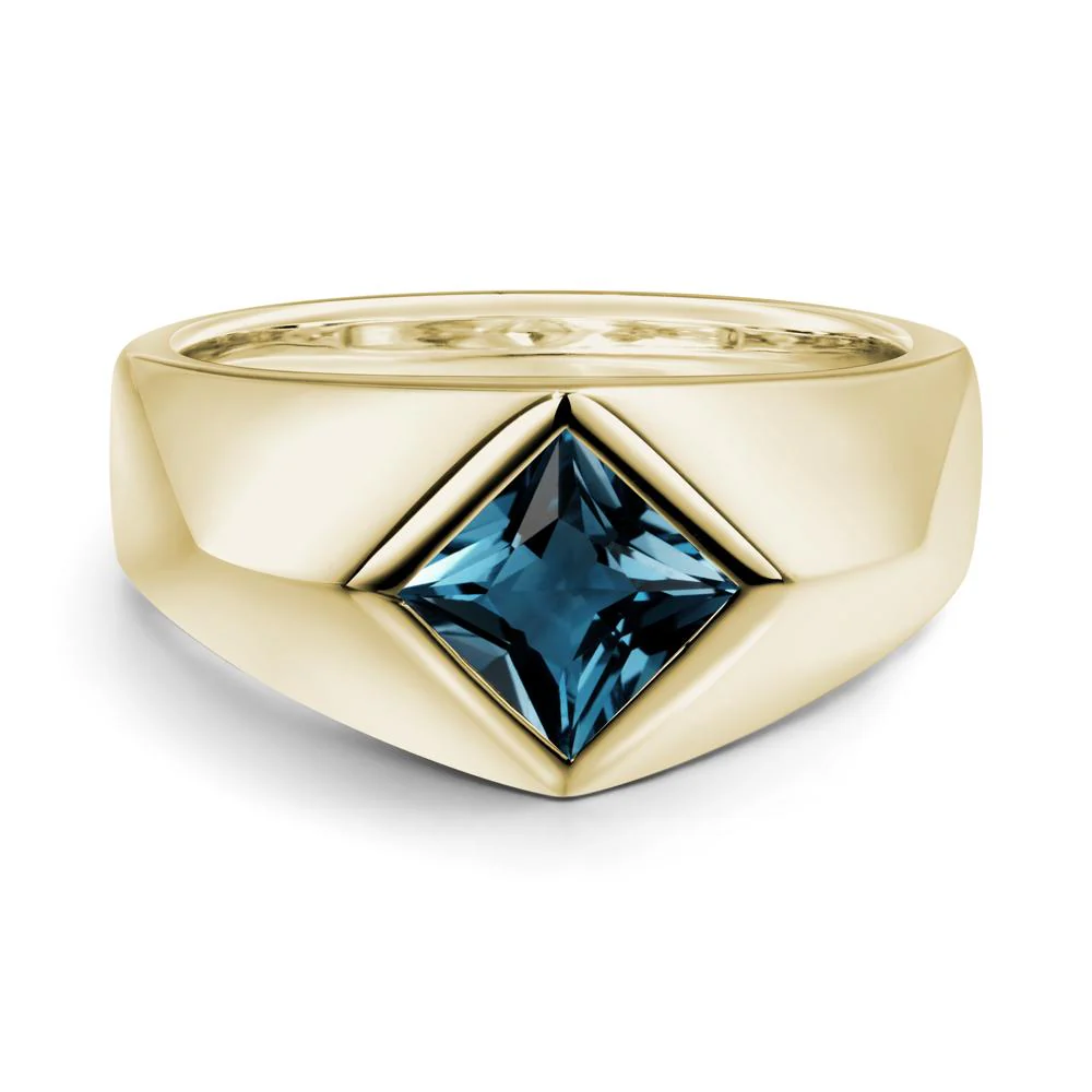 Men's London Blue Topaz Kite Set Ring - Image 7