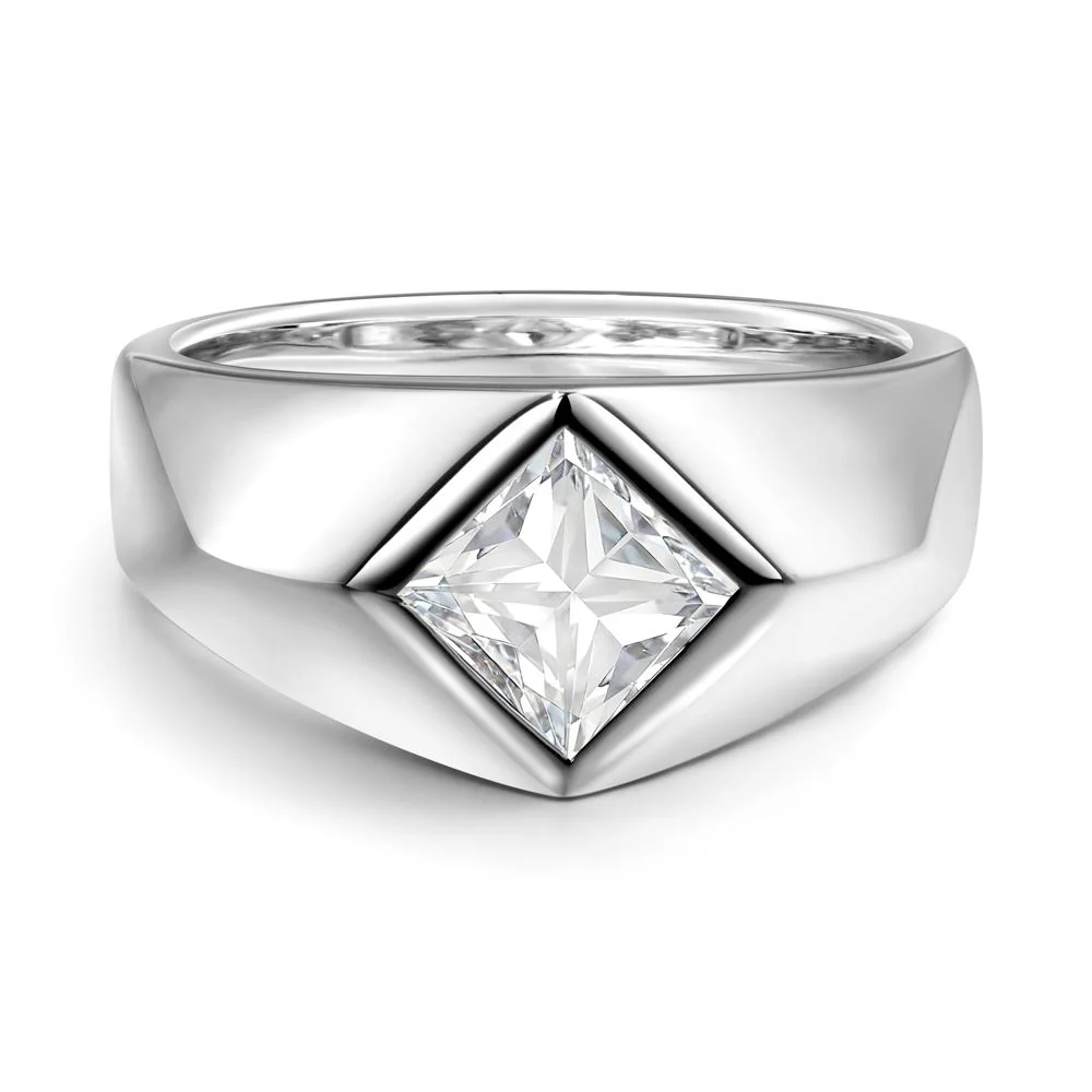 Men's Moissanite Kite Set Ring - Image 5