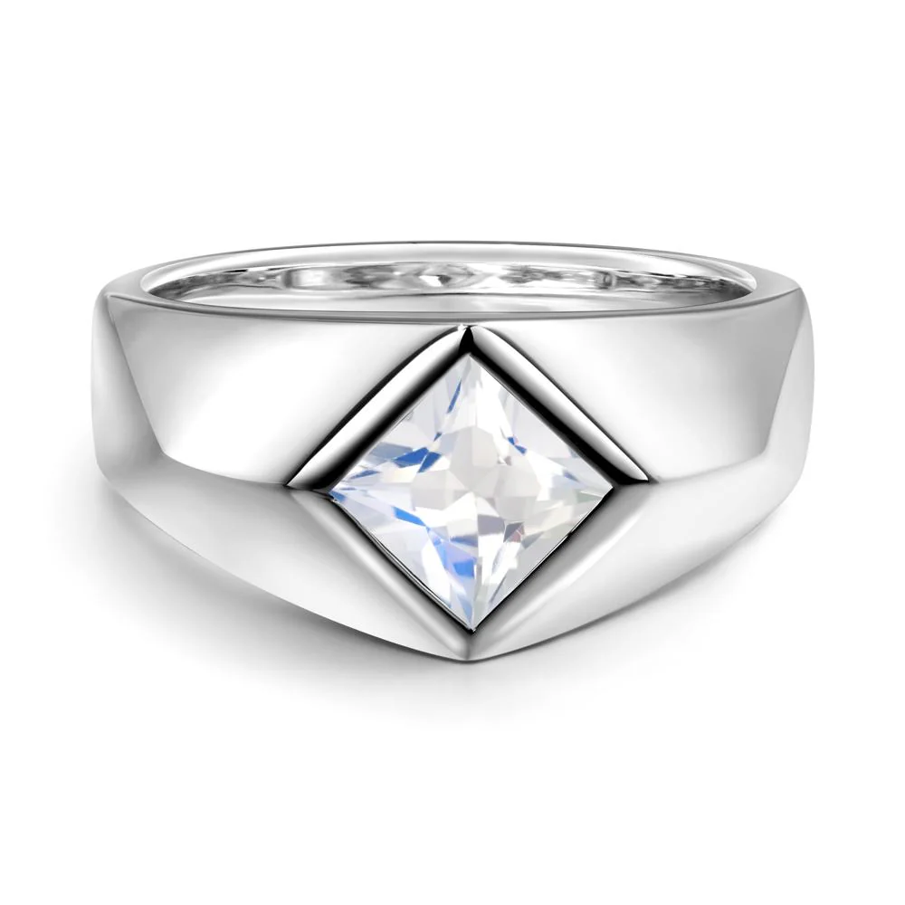 Men's Moonstone Kite Set Ring - Image 4