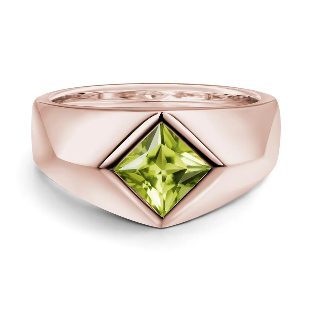 Men's Peridot Kite Set Ring - Image 2