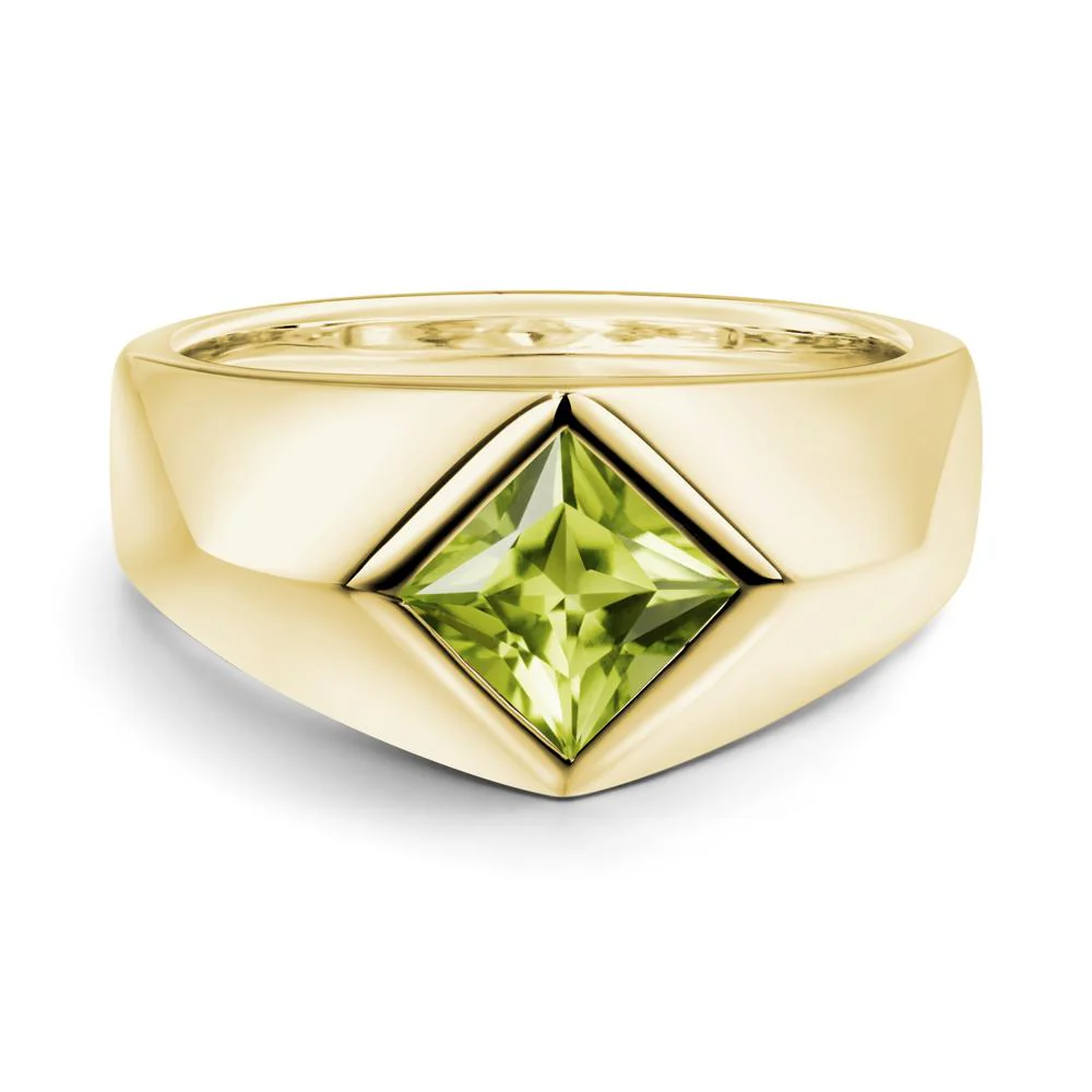 Men's Peridot Kite Set Ring - Image 4