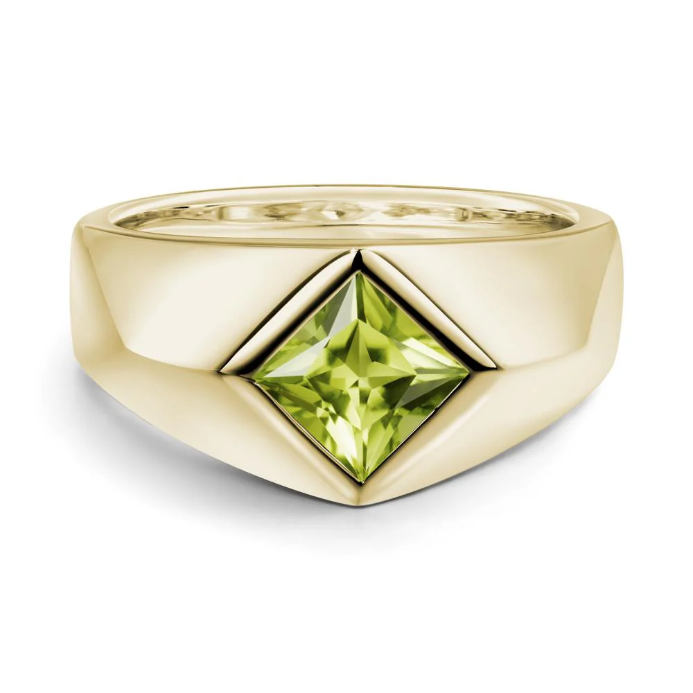 Men's Peridot Kite Set Ring - Image 9