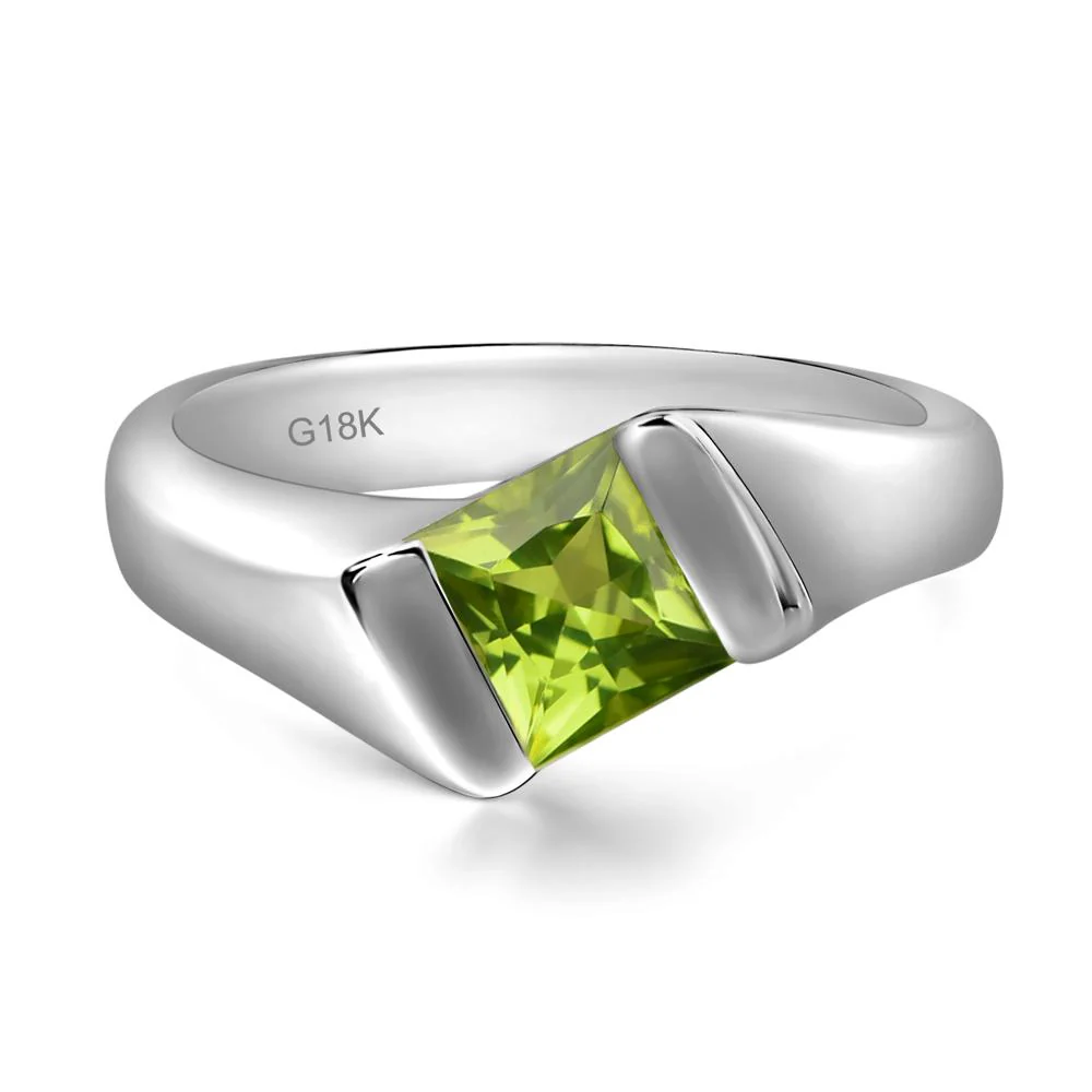 Simple Peridot Bypass Ring - Image 7