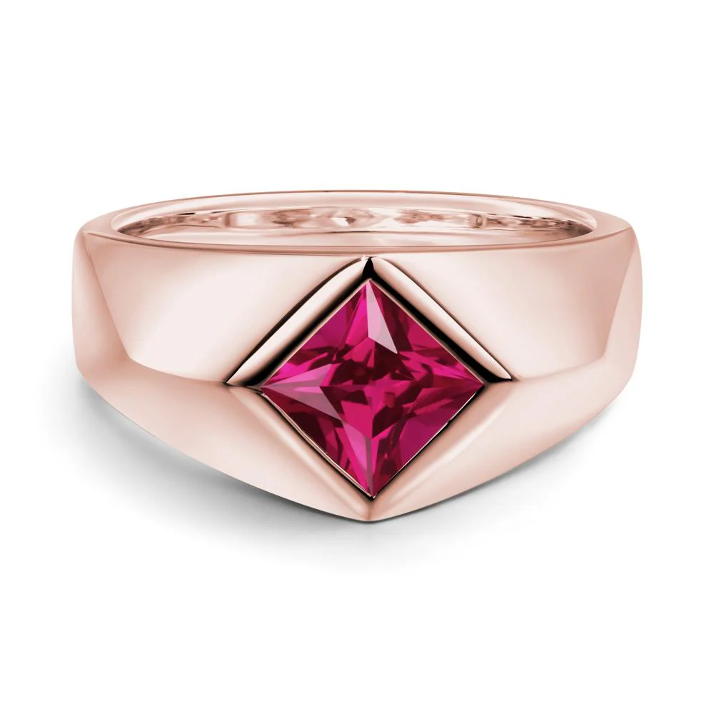 Men's Ruby Kite Set Ring - Image 8