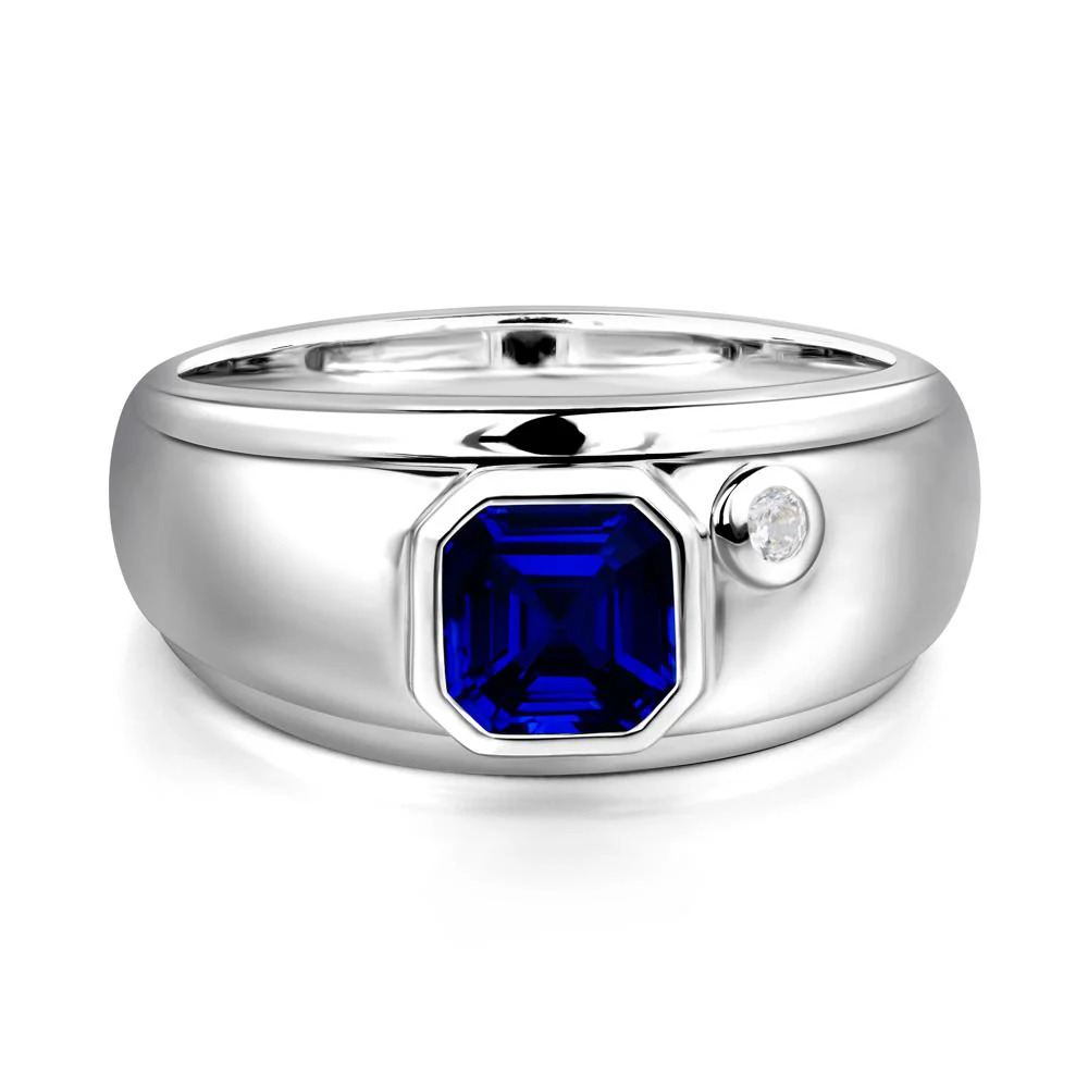 Men's Sapphire Ring - Image 3