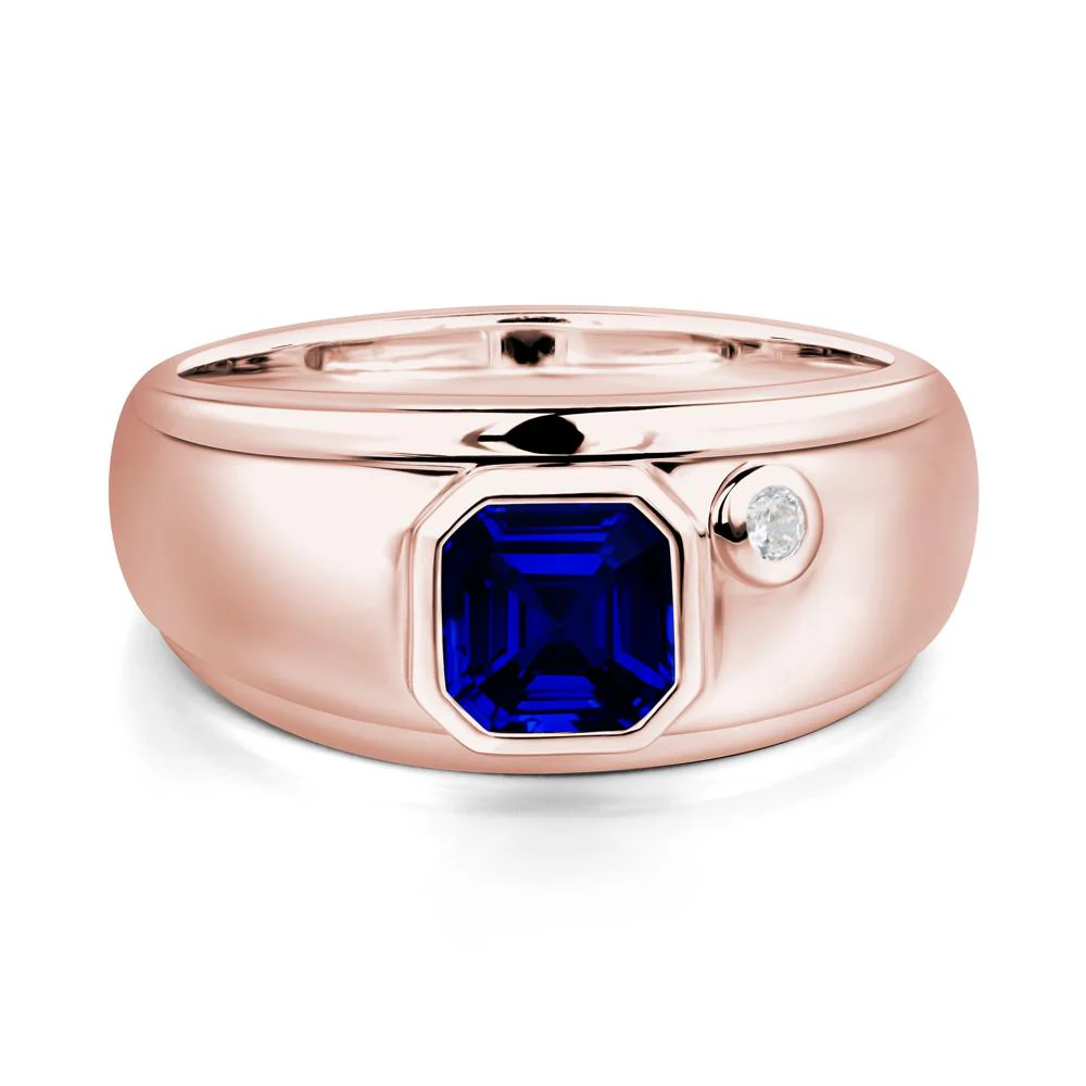 Men's Sapphire Ring - Image 9