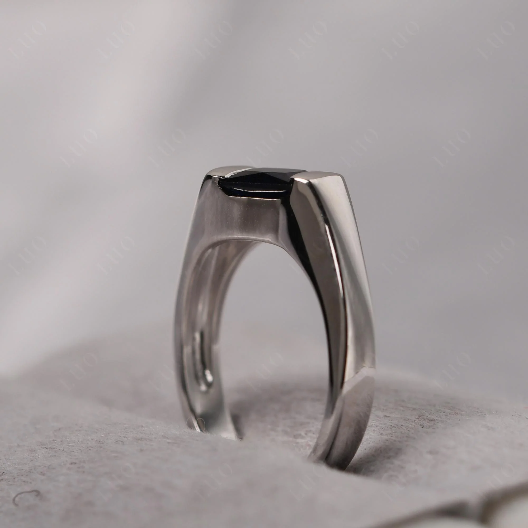 Sapphire Bypass Solitaire Engagement Ring - Image 13