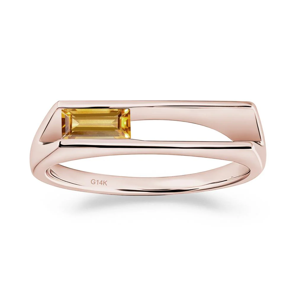 Minimalism Bezel Set Citrine Ring - Image 7