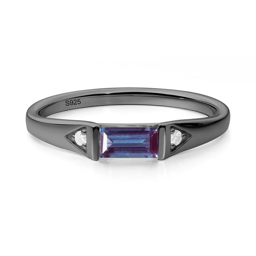 Minimalist Baguette Alexandrite Ring - Image 7