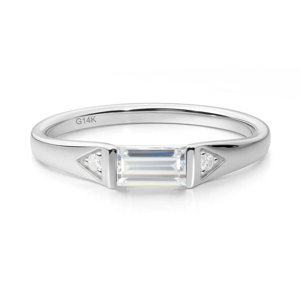Minimalist Baguette Cubic Zirconia Ring - Image 5