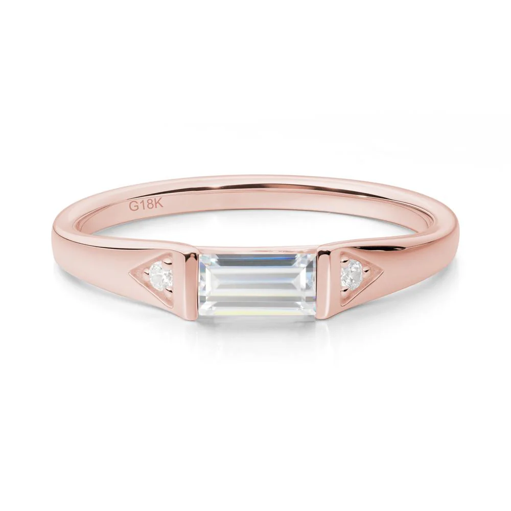 Minimalist Baguette Cubic Zirconia Ring - Image 7