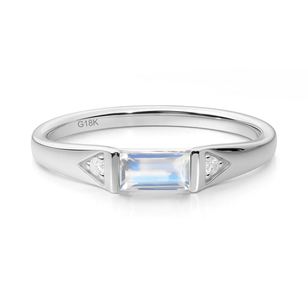 Minimalist Baguette Moonstone Ring - Image 4