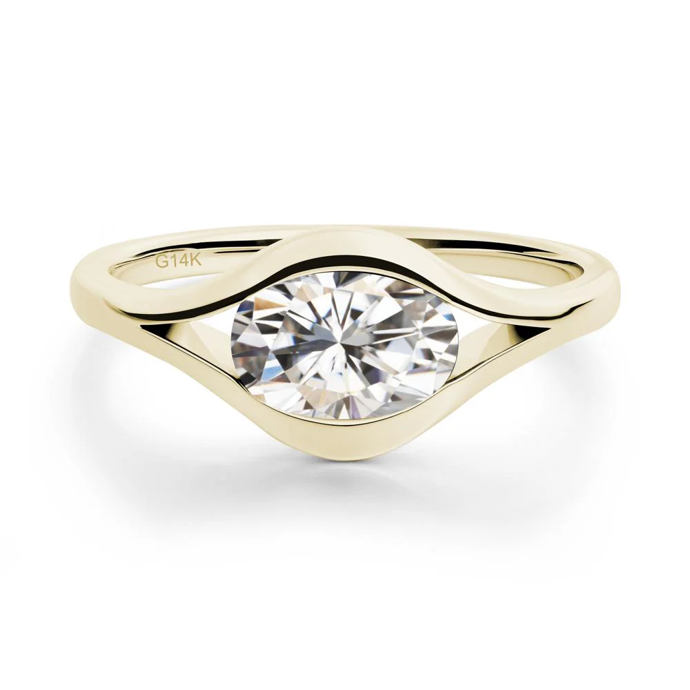 Minimalist Bezel Set Moissanite Ring - Image 5