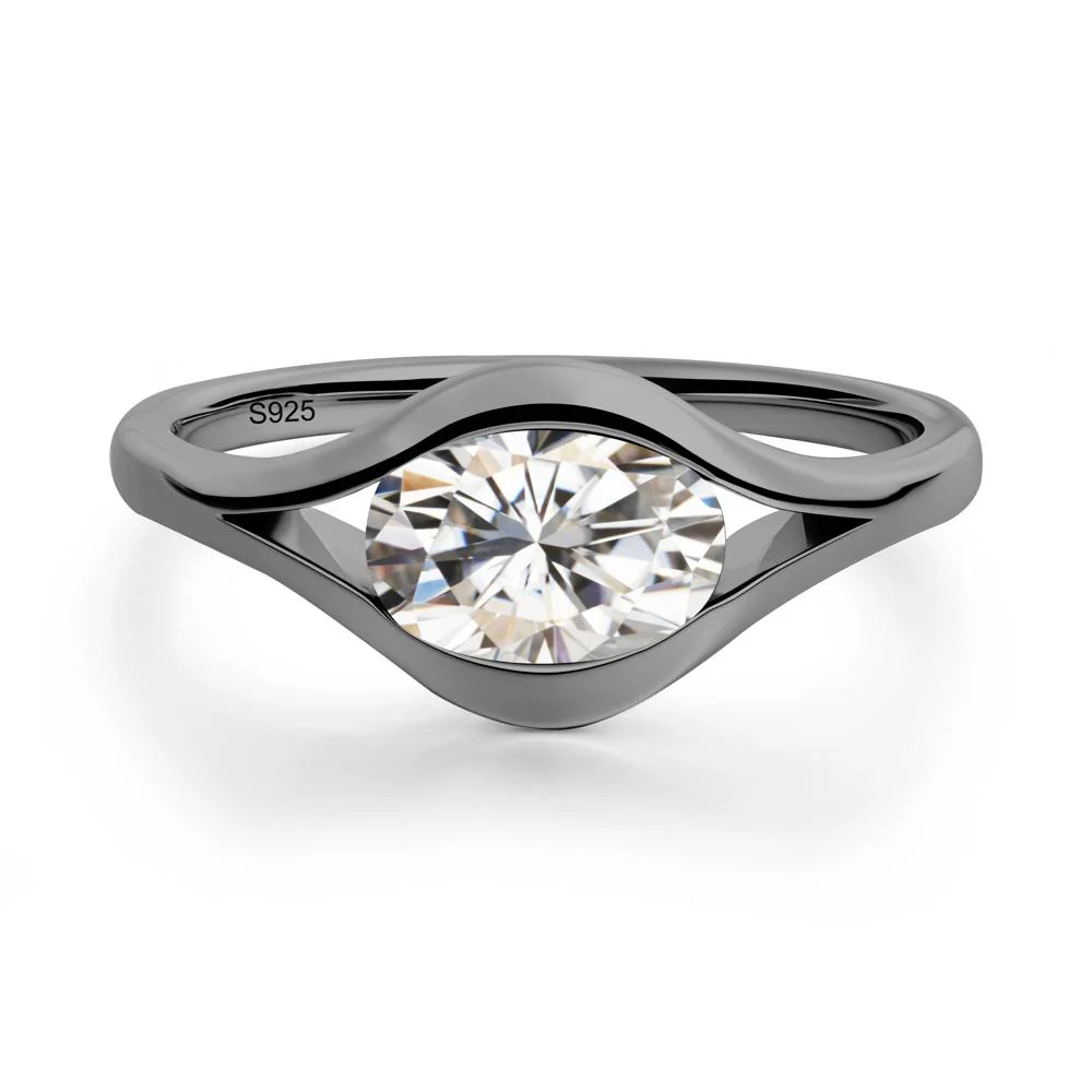 Minimalist Bezel Set Moissanite Ring - Image 6