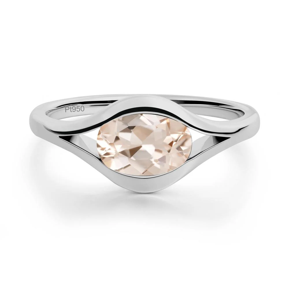 Minimalist Bezel Set Morganite Ring