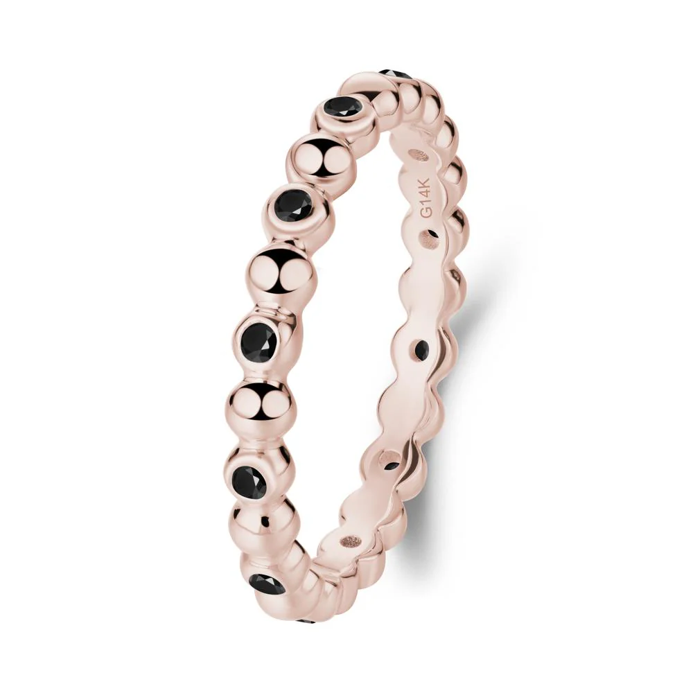 Minimalist Black Spinel Wedding Ring