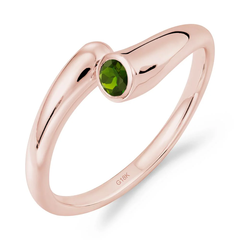 Minimalist Bypass Diopside Ring - Image 5